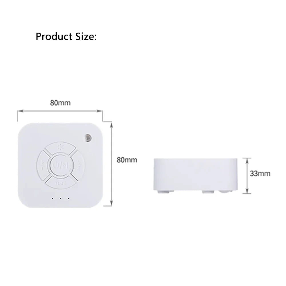 White Noise Sound Machine Sleep Soother With 9 Soothing Sounds Breathing Light Timer Type-C Charging For Baby Home Office Travel